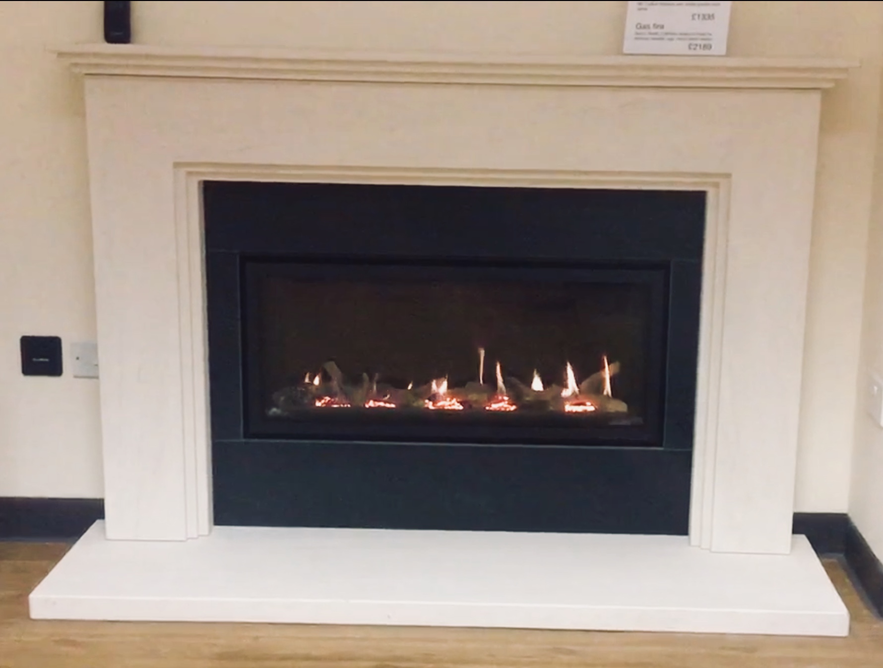 Studio Slimline -  Prices from £1,895 inc VAT Shown in Ludlow limestone with granite fireplace - Prices from £1,335 inc VAT