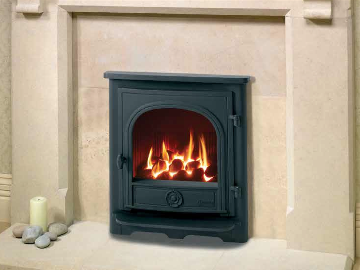 Dartmouth Gas Fire - Please refer to Efficiency Labels to see the efficiency rating.