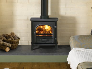 Stockton 7 Multi-Fuel Stove - Multi-fuel (with external riddling) woodburning version also available cleanburn airwash flat top maximum heat output - 7kW boiler option top or rear flue outlets choice of colour finishes stove size 580mm h x 385mm d - Prices from £1,099 inc 