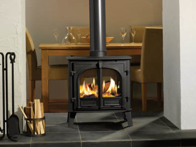 Stockton Double-Sided - Burns wood and Multi-fuel airwash two sizes available maximum heat output 9-11kW choice of 4 colours - Prices from £2,069 inc 