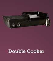 Patio gas cooker Double with grill & Plancha