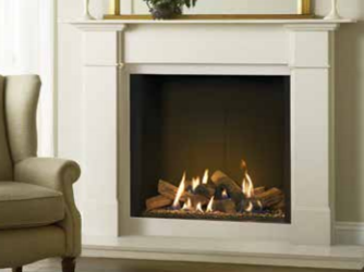 Riva 2 800 Gas Fire Balanced Flue Only - Prices from £2,849 inc shown with Icon XS - Black glass - Prices from £649 inc